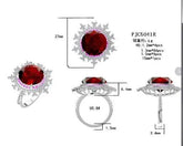 Sterling Silver Semi Mount Ring Setting Round RD 15x5mm - Syzjewelry